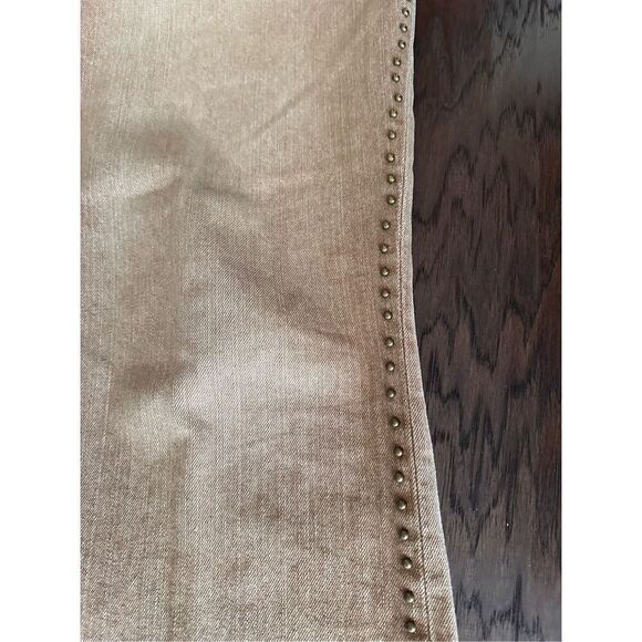 Lauren Ralph Lauren Tan Gold Studded Jeans - Picture 4 of 7